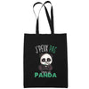 Sac Tote Bag Panda Je peux pas Noir - Planetee