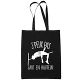 Sac Tote Bag Saut En Hauteur Je peux pas Noir - Planetee