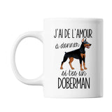 Mug Amour à donner Doberman - Planetee