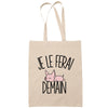 Sac Tote Bag chat sphynx je le ferai demain beige - Planetee