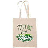 Sac Tote Bag J'peux pas Vegan beige - Planetee