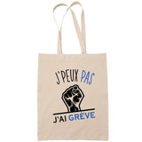 Sac Tote Bag J'peux pas Grève beige - Planetee