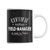 Mug Homme Yield-manager Meilleur de France | Tasse Noire métier - Planetee