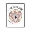 Affiche Valentine Bébé d'amour Koala - Planetee