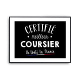 Affiche Coursier Homme Meilleur de France Métier - Planetee