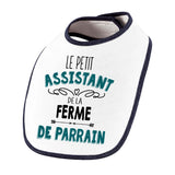 Bavoir bébé garçon Le Petit Assistant de la Ferme de Parrain - Planetee