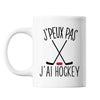 Mug Hockey j'peux pas Blanc - Planetee