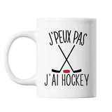 Mug Hockey j'peux pas Blanc - Planetee