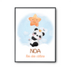 Affiche Noa bébé Panda Roi des Câlins - Planetee
