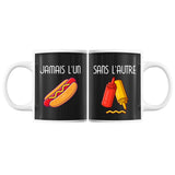 Mug Couples couple Jamais l'un sans l'autre | hot dog et sauce | Tasses Duo Amour - Planetee