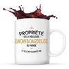 Mug blanc Propriété de la Meilleure Snowboardeuse - Planetee