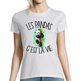 T-shirt femme panda c'est la vie - Planetee