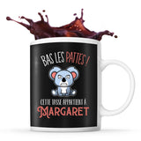 Mug Margaret Bas les pattes Koala | Mug Prénom pour femme | Collection Animaux grognon mais mignon - Planetee