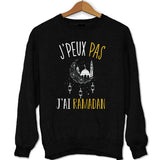 sweat J'peux pas J'ai Ramadan noir - Planetee