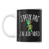 Mug Jeux vidéo tortue j'peux pas Noir - Planetee
