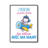 Affiche Bêtises avec Mamy Licorne Avion - Planetee