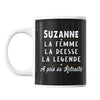 Mug prénom Suzanne cadeau départ retraite - Planetee