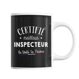 Mug Homme Inspecteur Meilleur de France | Tasse Noire métier - Planetee