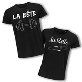 T-shirt couple Le Belle et la Bête - Planetee