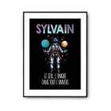 Affiche Prénom Sylvain Univers - Planetee