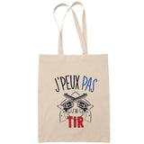 Sac Tote Bag J'peux pas Tir armes beige - Planetee