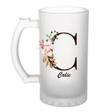 Chope de bière Calie Lettre Fleur - Planetee