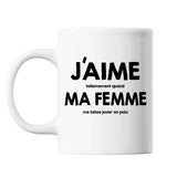 Mug Jouer en paix j'aime ma femme - Planetee