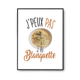 Affiche Blonde j'peux pas Blanc Premium - Planetee