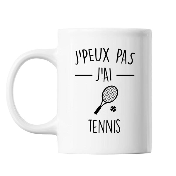 Mug tennis j'peux pas Blanc - Planetee