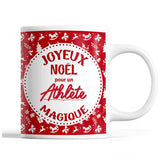 Tasse Noël Athlète homme Rouge - Planetee
