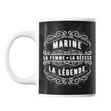 Mug Prénom Marine La Déesse La Légende - Planetee