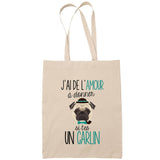 Sac Tote Bag carlin amour beige - Planetee