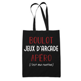 Sac Tote Bag Jeux Arcade C'est ma Routine - Planetee