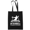 Sac Tote Bag Handball Légende tu deviendras Noir - Planetee