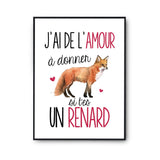 Affiche Amour à donner Rrenard - Planetee