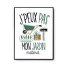 Affiche Jardin j'peux pas Blanc Premium - Planetee