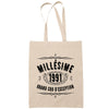 Sac Tote Bag 1991 Cru d'exception beige - Planetee