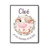 Affiche Cloé Amour et Biberon de Lait Vache - Planetee