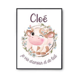 Affiche Cloé Amour et Biberon de Lait Vache - Planetee