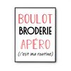 Affiche Broderie C'est ma Routine - Planetee