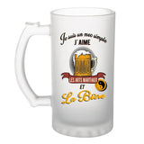 Chope de bière Arts Martiaux et Bière | Verre à bière pinte Cadeau humour alcool et sport pour Fans d'arts martiaux - Planetee
