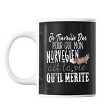 Mug Norvégien Je travaille dur - Planetee