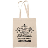 Sac Tote Bag Gouvernante ministère magie beige - Planetee