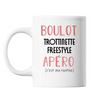 Mug Trottinette Freestyle C'est ma Routine Blanc - Planetee