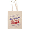Tote Bag Beige Meilleure du Monde entier Mémé - Planetee