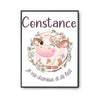 Affiche Constance Amour et Biberon de Lait Vache - Planetee