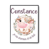 Affiche Constance Amour et Biberon de Lait Vache - Planetee