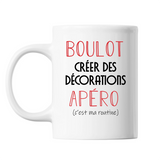 Mug Créer des Décorations C'est ma Routine Blanc - Planetee