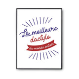 Affiche Dactylo Femme Métier Meilleure du Monde entier - Planetee