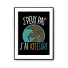 Affiche Kite surf j'peux pas Noir - Planetee